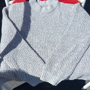 Chic Gray Textured Sweater